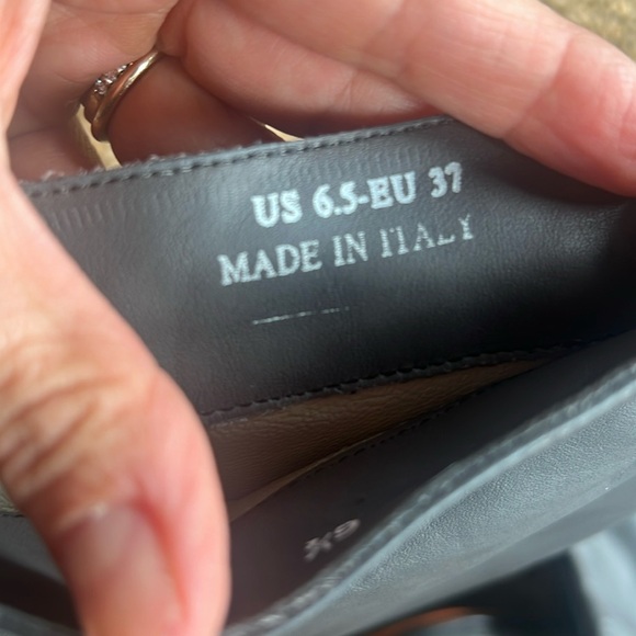 You by Crocs New 6.5 Gray Leather Made in Italy Kitten Heel Knee High Boots - Picture 6 of 15